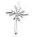 Jewelryweb Sterling Silver CZ Cross Pendant