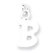 Jewelryweb Sterling Silver Initial B Pendant
