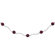 Jewelryweb Sterling Silver Purple Crystal Bead Necklace - 17 Inch- Spring Ring