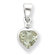 Jewelryweb Sterling Silver Rhodium Green Amethyst Diamond Pendant