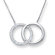 Jewelryweb 14k White Gold Circles-Of-Life Necklace