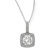 Jewelryweb Sterling Silver Rhodium Plated CZ Necklace