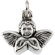 Jewelryweb 14k White Gold Baby Angel Pendant