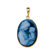 Jewelryweb 14k Yellow Gold Agate Cameo Pendant21.20x16.20