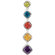 Jewelryweb Sterling Silver Multi-color CZ Pendant
