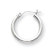 Jewelryweb 14k White Gold 2mm Hoop Earrings