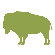 Avalisa Silhouette - Buffalo Stretched Wall Art