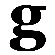 Avalisa Letter - Lower Case 'g' Stretched Wall Art