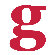Avalisa Letter - Lower Case 'g' Stretched Wall Art