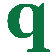 Avalisa Letter - Lower Case 'q' Stretched Wall Art