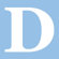 Avalisa Letter - Upper Case 'D' Stretched Wall Art
