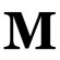 Avalisa Letter - Upper Case 'M' Stretched Wall Art