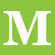 Avalisa Letter - Upper Case 'M' Stretched Wall Art