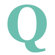 Avalisa Letter - Upper Case 'Q' Stretched Wall Art