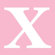 Avalisa Letter - Upper Case 'X' Stretched Wall Art