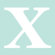 Avalisa Letter - Upper Case 'X' Stretched Wall Art