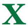Avalisa Letter - Upper Case 'X' Stretched Wall Art
