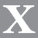Avalisa Letter - Upper Case 'X' Stretched Wall Art
