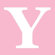 Avalisa Letter - Upper Case 'Y' Stretched Wall Art