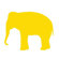 Avalisa Silhouette - Elephant Stretched Wall Art