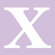 Avalisa Letter - Upper Case 'X' Stretched Wall Art