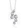Oravo Fiery Glamour: Sterling Silver Bridal Style Zigzag Slider Pendant Necklace with Bezel set Cubic Zirconia