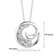Oravo Yours Truly: Sterling Silver Swirl Journey Inspired Slider Pendant Necklace with Cubic Zirconia