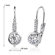 Oravo Dazzling and Elegant Celebrity Inspired Bridal Style Bezel Set Lever back Cubic Zirconia Earrings in Sterling Silver