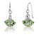 Oravo Spectacular Shell Cut 12.00 carats Alexandrite Fishhook Earrings Sterling Silver