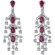 Oravo Captivating Seduction 4.00 Carats Ruby Dangle Earrings in Sterling Silver