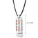 Oravo Stainless Steel Rose Gold tone Screw Rivet design Fancy Dog Tag Pendant with Adjustable Black Cord