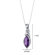 Oravo Graceful Allure 1.50 Carats Marquise Cut Amethyst Pendant in Sterling Silver