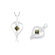Oravo Princess Cut Smoky Quartz Pendant in Sterling Silver