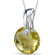 Oravo Spherical Cut 15.00 Carats Lemon Quartz Pendant Necklace in Sterling Silver