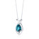 Oravo Fish Design 2.00 Carats Pear Shape London Blue Topaz Pendant in Sterling Silver