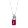 Oravo Lucid Elegance 2.75 Carats Radiant Cut Ruby Pendant in Sterling Silve