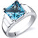 Oravo Step Design Princess Cut 3.25 carats Ring in Sterling Silver