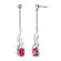 Oravo 0.38" Oval Shape Ruby Pendant Earrings Set in Sterling Silver