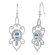 Oravo 5.00 carats Oval and Round Shape Swiss Blue Topaz Pendant Earrings Set in Sterling Silver