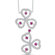 Oravo Destined to Dazzle Round Shape Ruby and White CZ Gemstone Necklace in Sterling Silver