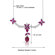 Oravo Glamorous Allure Multishape Ruby and White CZ Gemstone Necklace in Sterling Silver