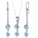 Oravo Round Cut Gemstone Simply Seductive Pendant Earrings Set