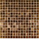 Casa Italia Bronze/Gold Monocolor 3/4" x 3/4" Glass Mosaic in Marrone Monocolor Bronze