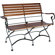 Furniture Designhouse African Teak Folding 2-Seat Bench with Arms