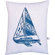 Artgoodies Sailboat Block Print Squillow Accent Pillow