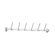 Peter Pepper Aluminum Coat Rack with 6 Tall Sliding Hooks