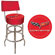 Trademark Global Corvette C6 Padded Bar Stool with Back Rest in Red