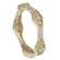 Zirconmania Gold Overlay Sterling Silver Cubic Zirconia Micro Pave Stackable Ring