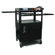 Buhl Height Adjustable AV Media Cart with Security Cabinet - Two Stationary Shelves