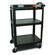 Buhl Height Adjustable AV Media Cart - Three Stationary Shelves / Pull-Out Shelf